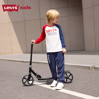 Levi's李维斯新款儿童长袖t恤春秋款洋气上衣打底衫 糖果白 1