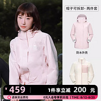 骆驼冲锋衣男抓绒三合一2024春夏防风防水保暖户外登山服外套女 R057，木黛色，女 XXL