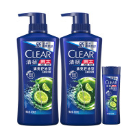 清凉一夏、88VIP：CLEAR 清扬 男士去屑清爽控油青柠薄荷醇发水 500g*2+100g