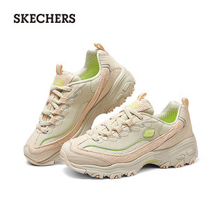 斯凯奇（Skechers）2024女运动轻质吸震透气老爹鞋舒适150242 自然色/多彩色/NTMT 36