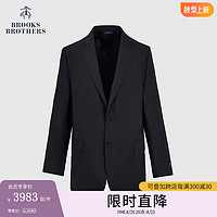 布克兄弟（BrooksBrothers）男士24早秋绵羊毛商务纯色西装外套 0004-黑色 46RG