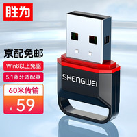 胜为 USB蓝牙适配器5.1发射器 蓝牙音频接收器 笔记本台式电脑接手机无线蓝牙耳机音响鼠标键盘 USB蓝牙适配器5.1