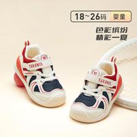 四季款1-3岁宝宝鞋男童软底包头亲子学步鞋网布透气女童机能鞋