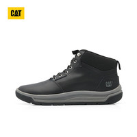 CAT 卡特彼勒 男士户外牛皮高帮休闲鞋 黑色 42