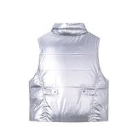 安踏 ANTA秋冬款羽绒马甲女短款时尚立领机车羽绒服宽松休闲上衣外套女