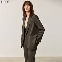 丽丽 LILY2024秋女装都市商务通勤气质时尚简约氛围感百搭西装外套 509深灰 S