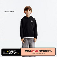 little MO&Co.little moco童装24秋男女童立体耳朵连帽长袖卫衣KBD3SWS020 黑色 160/76