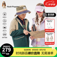 暇步士(Hush Puppies)【轻防护】童装男女大童2024春秋三防透气舒适户外质感风衣外套 暮山紫 105cm
