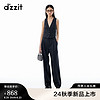 DZZIT地素马夹2024秋季新款条纹设计精仿工艺上衣女 黑色