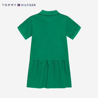 TOMMY HILFIGER汤米童装POLO裙女童夏装连衣裙儿童休闲运动T恤裙子 群青绿 155/76