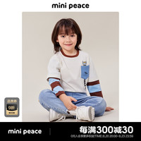 MiniPeace太平鸟童装秋新男童长袖T恤F1CPE3116 白色 120cm