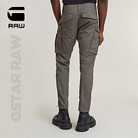 G-STAR RAW2024新品休闲裤男士秋季Rovic 3D潮流锥形帆布耐磨工装裤D02190 G-Star灰