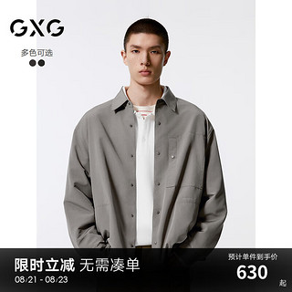 GXG男装  轻薄衬衫式夹克外套男 24秋季G24X213034 灰色 170/M