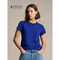 Polo Ralph Lauren 拉夫劳伦 女装 24年秋棉质平纹针织圆领T恤RL26051 400-蓝色 XL