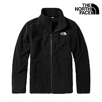 THE NORTH FACE 北面 抓绒衣男装秋季新款休闲黑色摇粒绒内胆户外保暖夹克外套