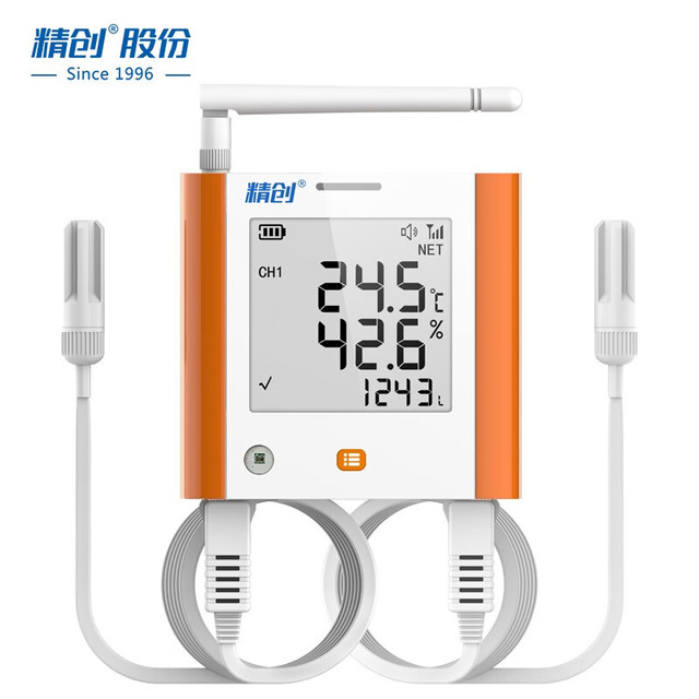 elitech 精创 GSP-8G远程温湿度记录监控报警大棚冷链运输仓库4G联网温度计 2M环境温湿度传感器