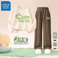真维斯女童套装2024套装秋装儿童卫衣中大童休闲时尚灯芯绒裤子薄 【一整套JKL休闲h】g9 130