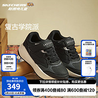 Skechers斯凯奇儿童复古慢跑鞋春秋缓震耐磨运动鞋时尚休闲鞋417100L 男童/黑色/炭灰色/BKCC 40码