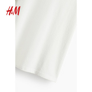 H&M2024夏季男装标准版型T恤1258851 海军蓝 175/100