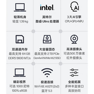 HP 惠普 EliteBook 640G11 14英寸 轻薄本 银色（Core Ultra5 125H、核芯显卡、16GB、1TB SSD、1920*1200、IPS、60Hz）