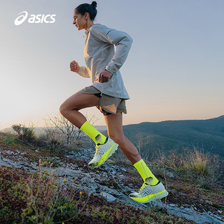 ASICS 亚瑟士 METAFUJI TRAIL 男女回弹减震碳板越野跑鞋 1013A141-300 绿色/黑色 42.5