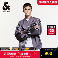 杰克·琼斯（JACK&JONES）秋季NBA联名款湖人队字母图案刺绣棒球夹克外套224321074 灰紫色E38 常规 灰紫色E38 175/96A/M