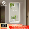 时钟画简约绿植数字插电子钟表挂钟客厅玄关走廊道装饰LED灯表挂墙时钟 BG5096 【有灯插电款】 31英寸 40*80cm【单身公寓选择】