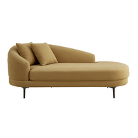 QuanU 全友 111137 布艺休闲贵妃躺椅 正向 姜黄色 180*81*70cm