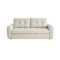 QuanU 全友 111110 奶油风科技布伸缩沙发 二人位 奶白