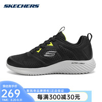 SKECHERS斯凯奇男鞋夏季轻便跑步鞋缓震舒适透气网面休闲运动鞋 黑色/白色BLK/232279 41