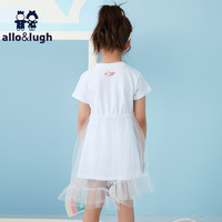 阿路和如allo&lugh【韩系少女风】童装女童短袖纯棉连衣裙网纱洋气演出服中大童