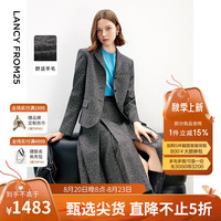 朗姿高级感气质秋季新款休闲上衣2024年灰色独特女通勤法式短外套