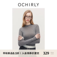欧时力【可机洗澳洲进口100%美丽诺羊毛】毛衣女无缝一体24秋新品