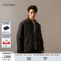 Calvin Klein Jeans【防泼水】24秋季新款男士ck绗缝纽扣翻领棉服外套J326906