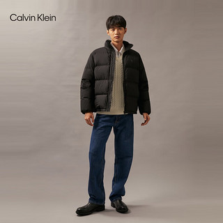 Calvin Klein Jeans【防泼水】24秋季男ck休闲通勤鸭绒立领羽绒服J326958 BEH-太空黑 XXL