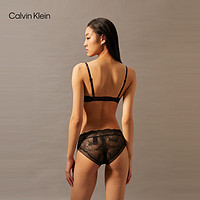 Calvin Klein【黑标系列】24秋季女士ck性感蕾丝薄垫深V文胸QF7907AD UB1-太空黑 36B