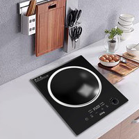 Ating 爱庭 嵌入式家用凹面电磁炉3500W爆炒大功率匀火加热炒菜专用电磁炉灶旋控触控调温AT-35R