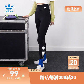 adidas 阿迪达斯 官网 adidas 三叶草 HW TIGHTS 女装运动绑腿裤GT8461 黑色 30(参考身高:160~165CM)