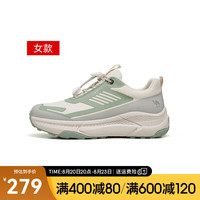 骆驼(CAMEL)2024年轻便运动鞋舒适免系厚底增高女士户外休闲鞋 G24S566150薄荷绿/米白女四季款 38