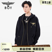 BOY LONDON秋24长袖哥特天使潮牌连帽开衫卫衣外套N06800 黑色 M