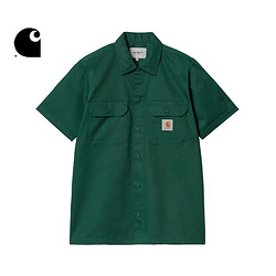 carhartt WIP 衬衫男装夏季经典LOGO标签口袋工装短袖027580M