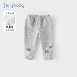 jellybaby 杰里贝比 女童裤子外穿女宝宝幼儿小童儿童冬装婴儿加绒打底裤秋冬