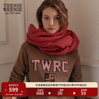 Teenie Weenie小熊2024秋新款休闲学院舒适毛衣针织衫女