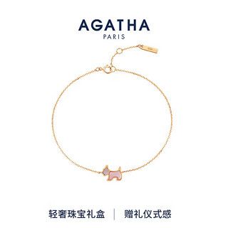 值选：AGATHA 迷你金轻奢高级感手链女 粉色