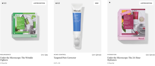 Murad 慕拉得 年中大促 精选套装+单品 低至5折!
