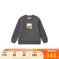 乔丹QIAODAN童装男童卫衣2024秋季小童圆领内搭长袖上衣 皂荚灰 120cm