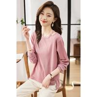 【镂空小心机】长袖t恤女春秋纯色下开叉打底衫内搭体恤上衣