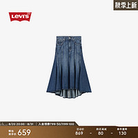 Levi's李维斯24早秋女士修身鱼尾个性时尚牛仔裙 蓝色 26