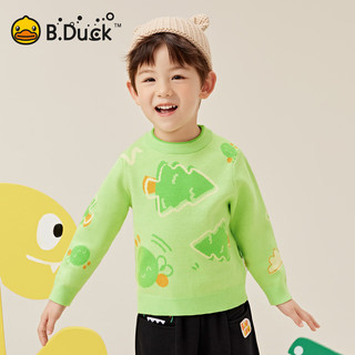 B.Duck小黄鸭童装儿童毛衣针织衫春秋男童上衣宝宝套头衫 乳白 120cm