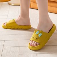 海迪洛 女士防滑拖鞋夏季女士拖鞋洗澡防滑浴室防摔家居拖鞋女凉外穿一字 果绿色 36